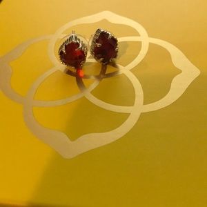 Kendra Scott ruby and gold tessa earrings